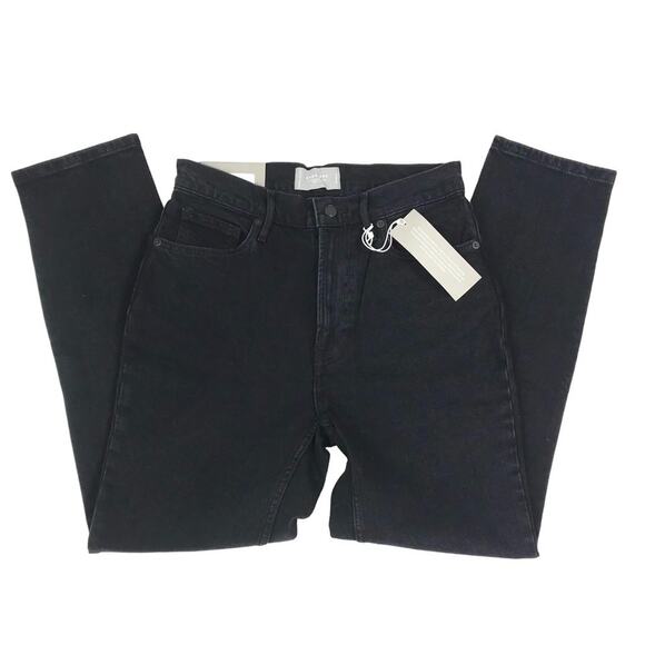 EVERLANE Straight Jeans Women Sz 28 Black Organic High Rise Normcore Casual NWT - Picture 8 of 15